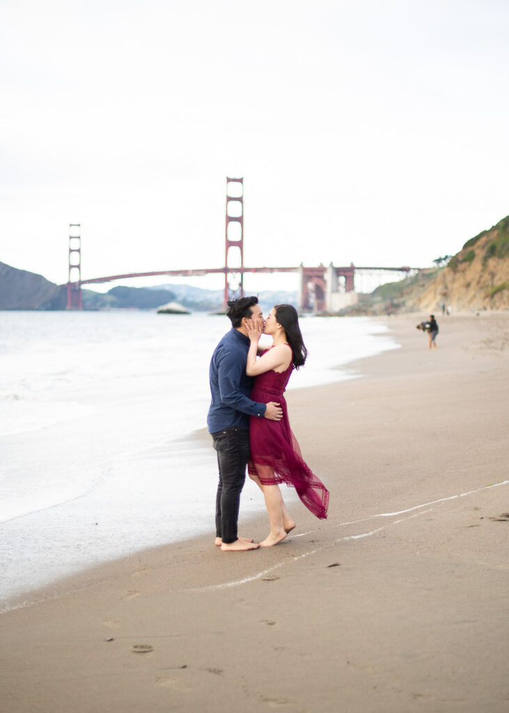 baker beach engagement