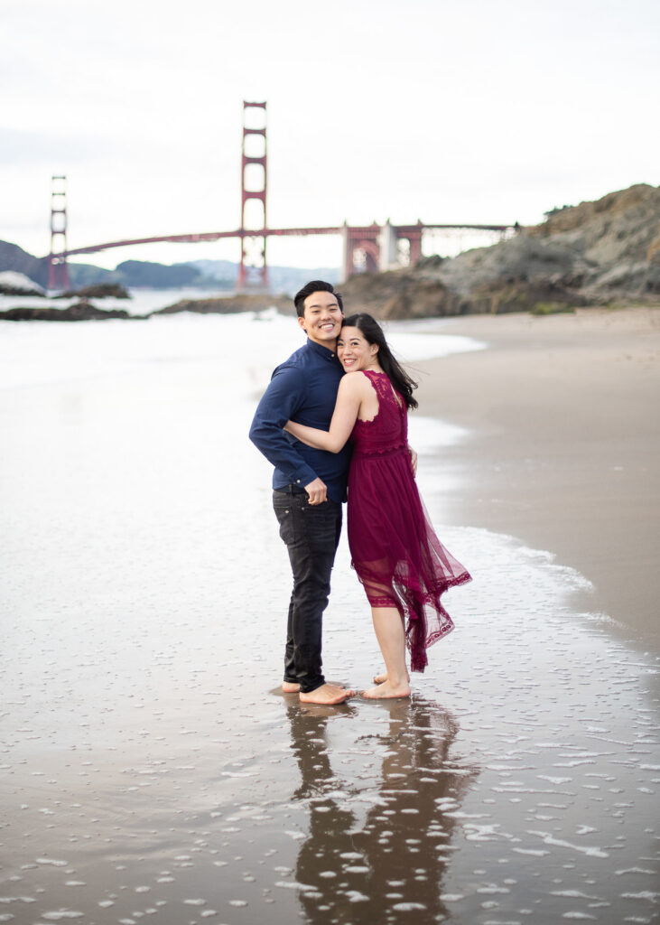 baker beach engagement