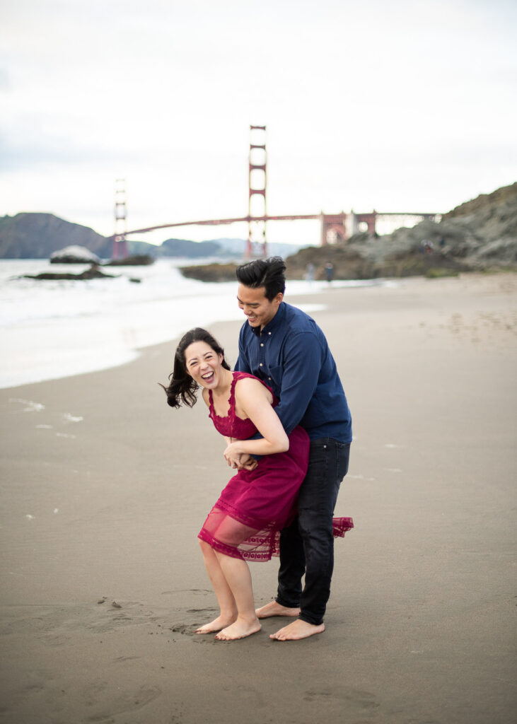 baker beach engagement