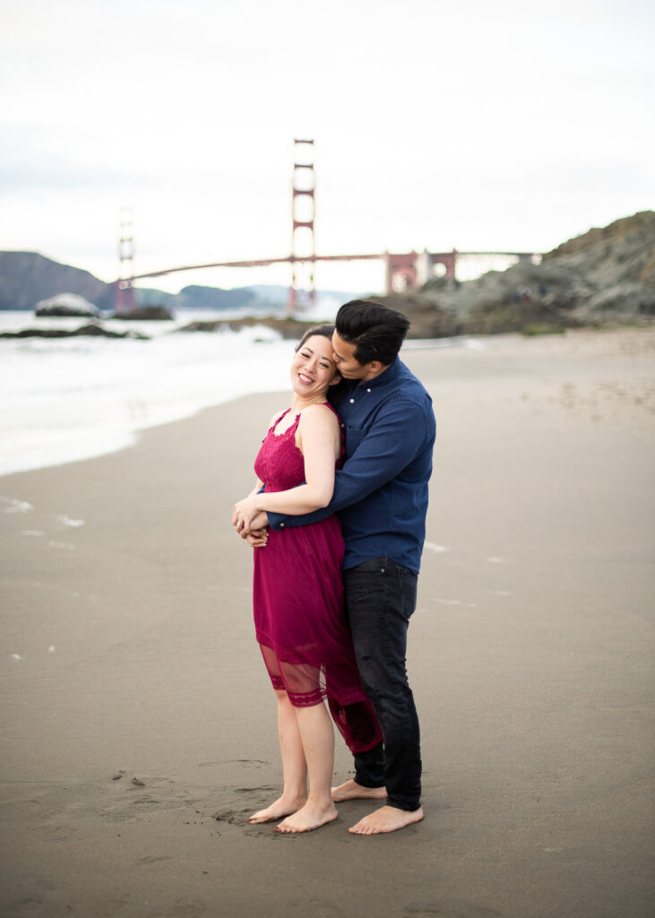 baker beach engagement