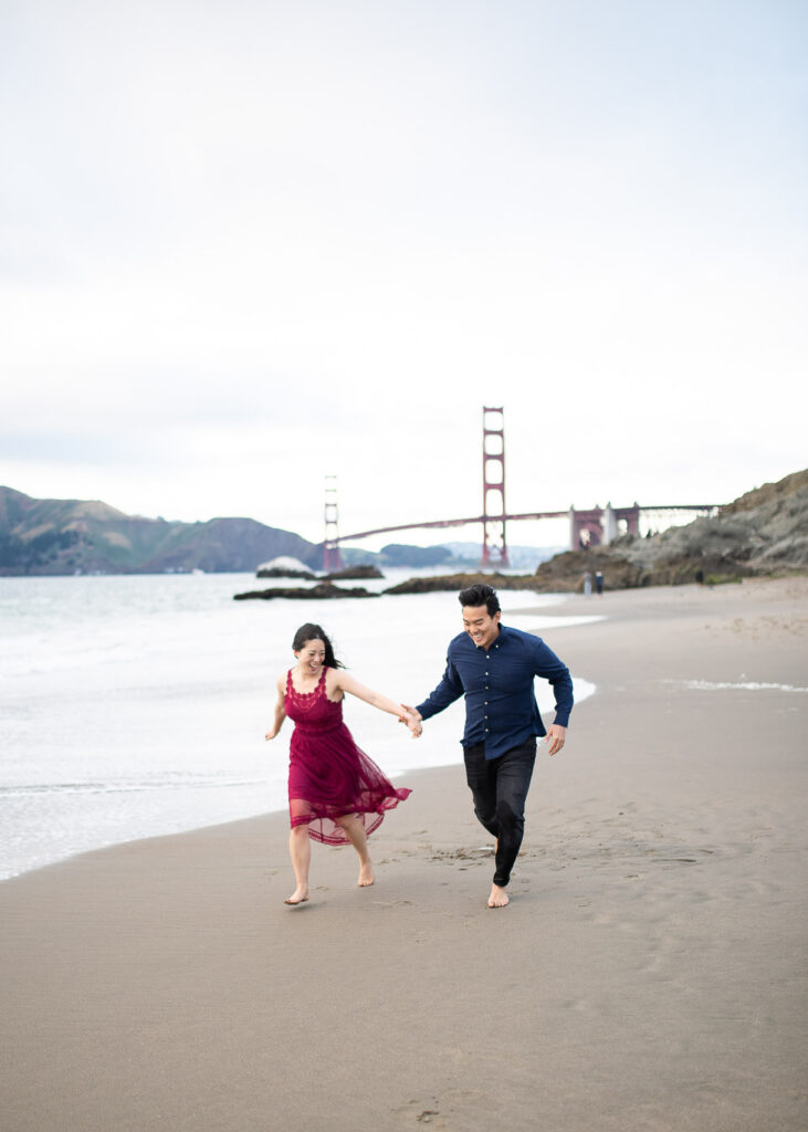 baker beach engagement