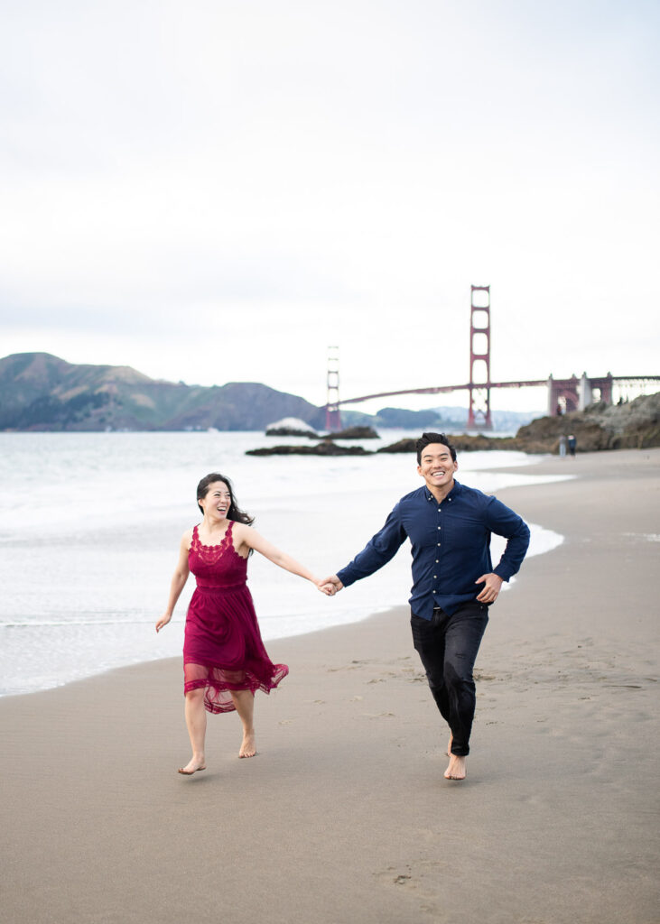 baker beach engagement