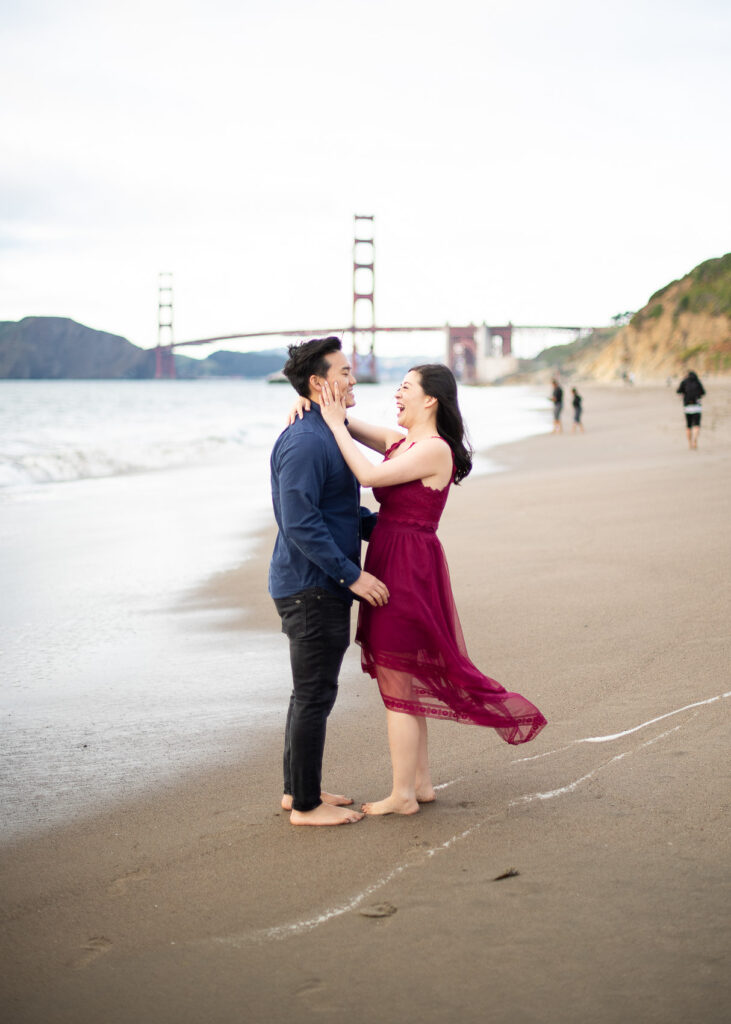 baker beach engagement