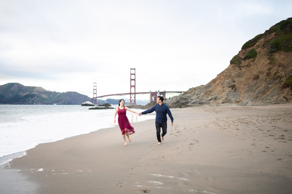 baker beach engagement