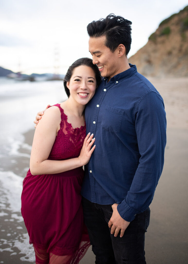 baker beach engagement