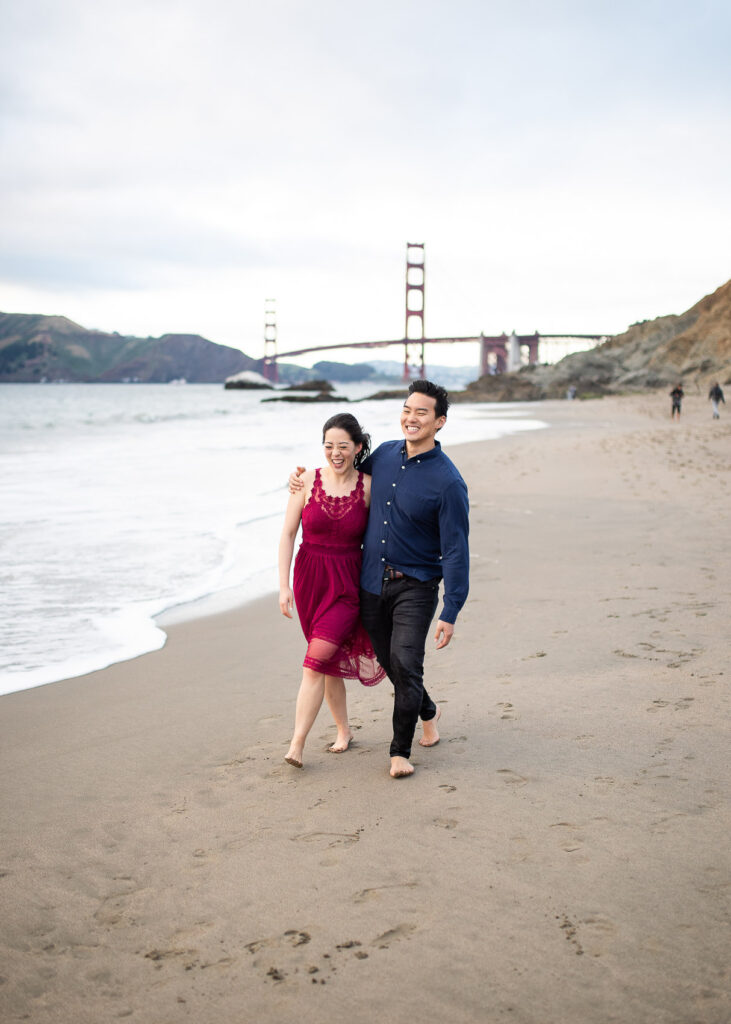 baker beach engagement