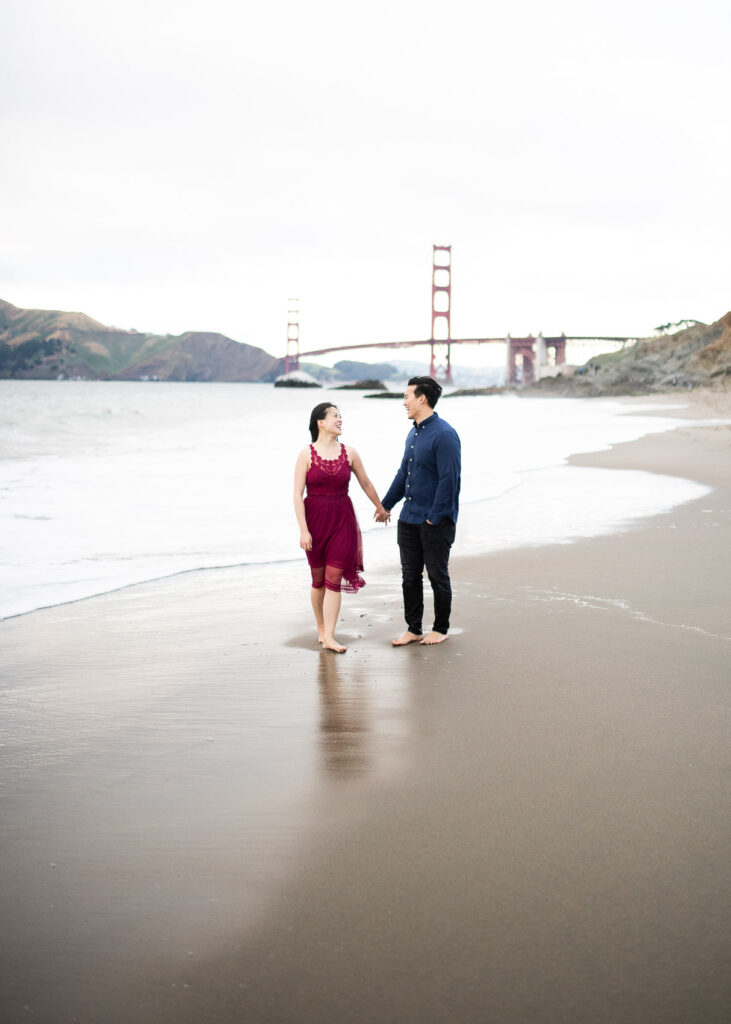 baker beach engagement