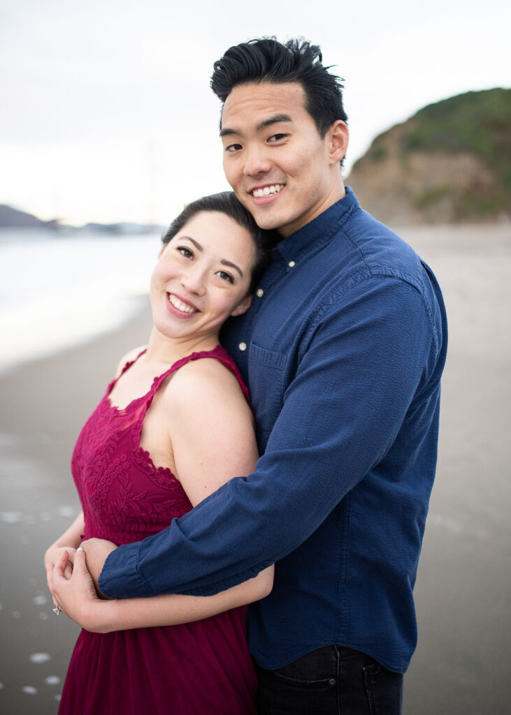 baker beach engagement