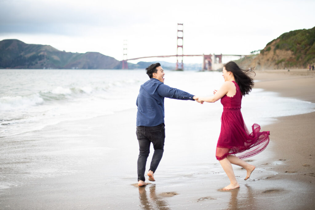 baker beach engagement