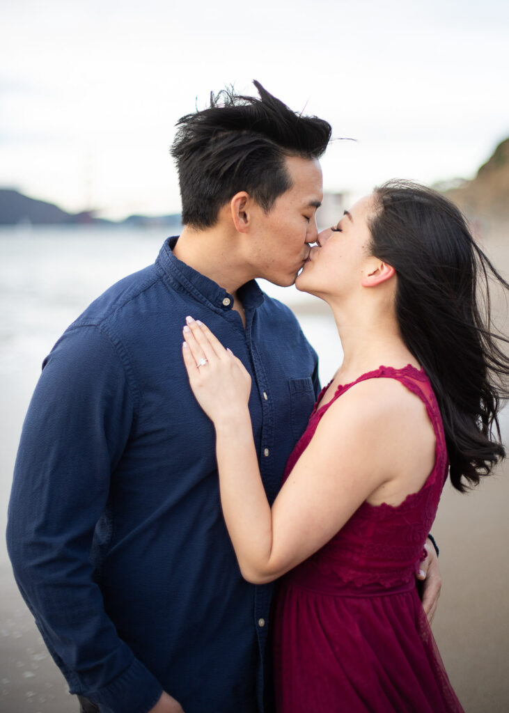 baker beach engagement