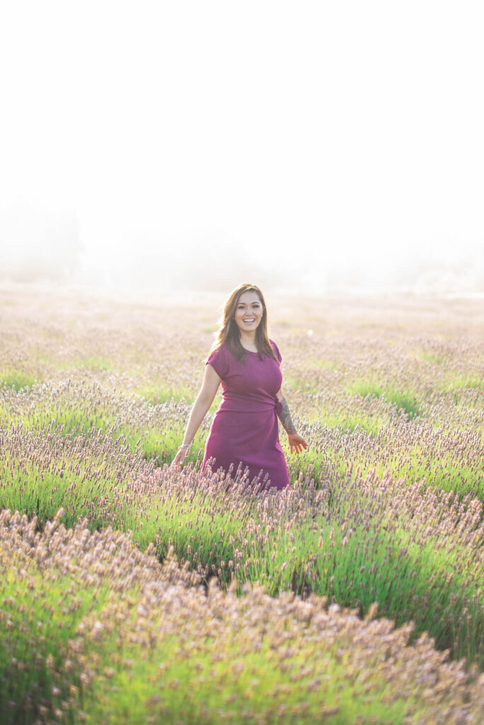 washington lavender farm engagement session