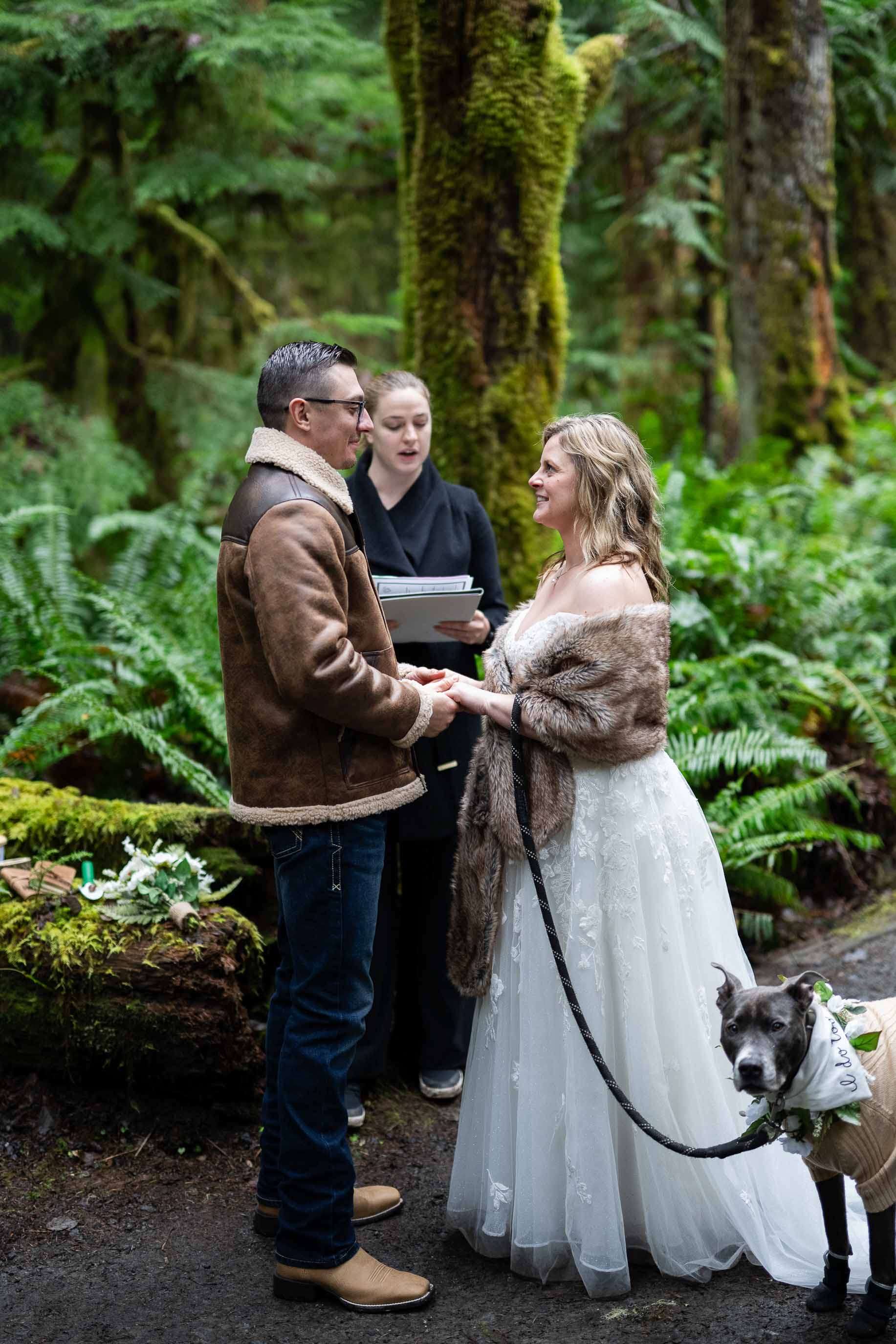 couple elopes in olympic national park